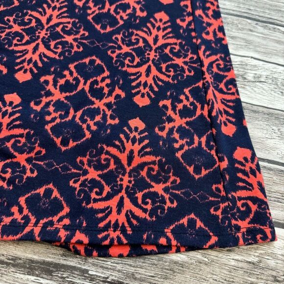 Joe Benbasset Women's A-Line Maxi Skirt Navy Blue Coral Pink M Med Medium Flowy - Picture 7 of 11